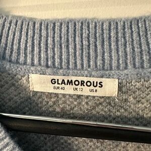 Glamorous Light Blue Crew Neck Sweater